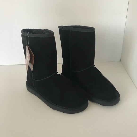 NWT Kemi Black Suede Faux Fur Winter Calf Booties • Cozy Casual • Size 6 🗣 - Picture 7 of 11